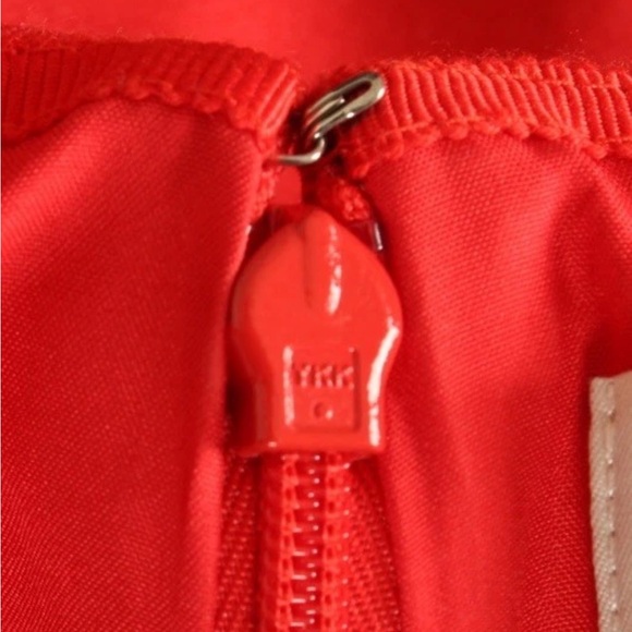 J. Crew Dress Women’s 2 Red Sheath Ruffle Sleeveless Lined Midi Wool Blend - Picture 6 of 11